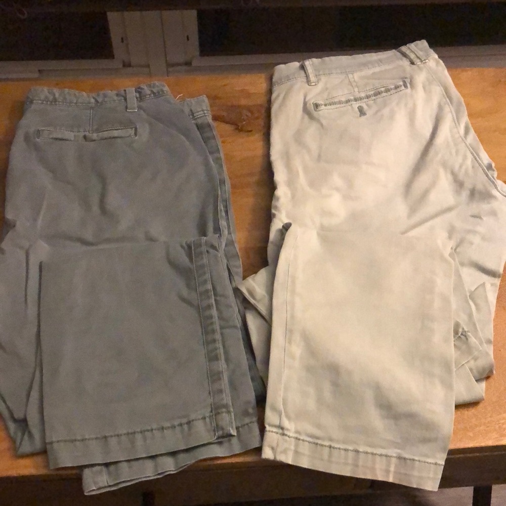 2 pairs of off green women’s trousers